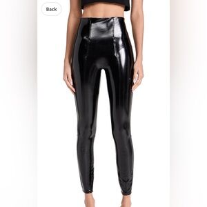 Spanx Faux Patent Leather Leggings Petite S